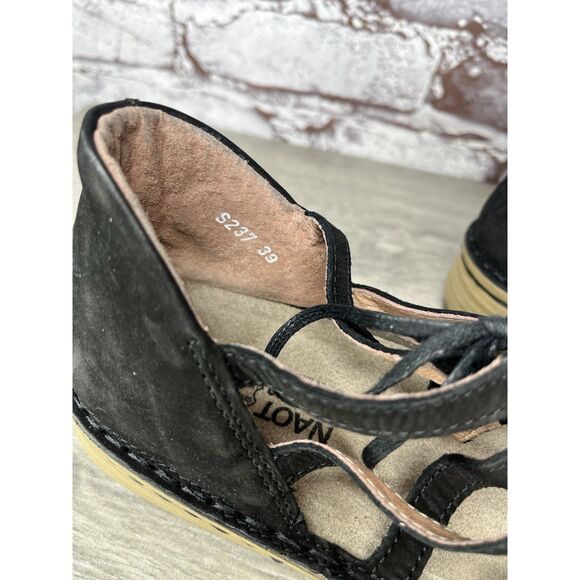 Naot Black Suede Leather Lace Up Open Toe Wedge Sandals Women’s Sz 39EU/8.5M US - Picture 9 of 16